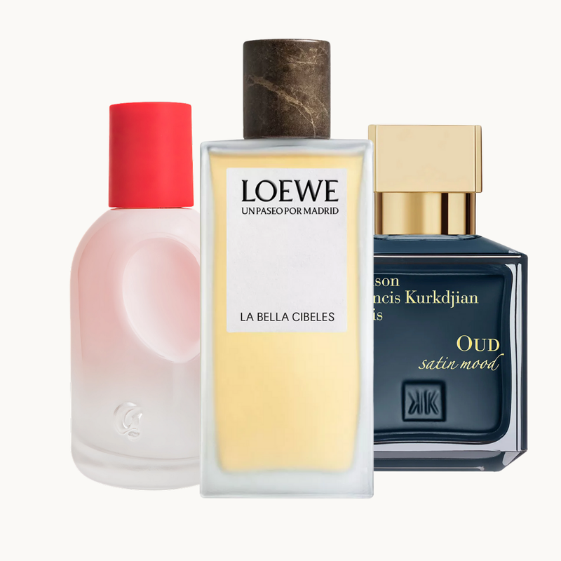 3 unisex fragrance bottles lined up